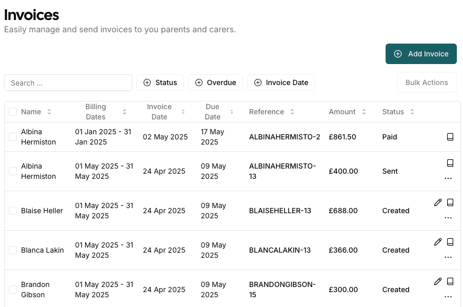 Accounting integration dashboard