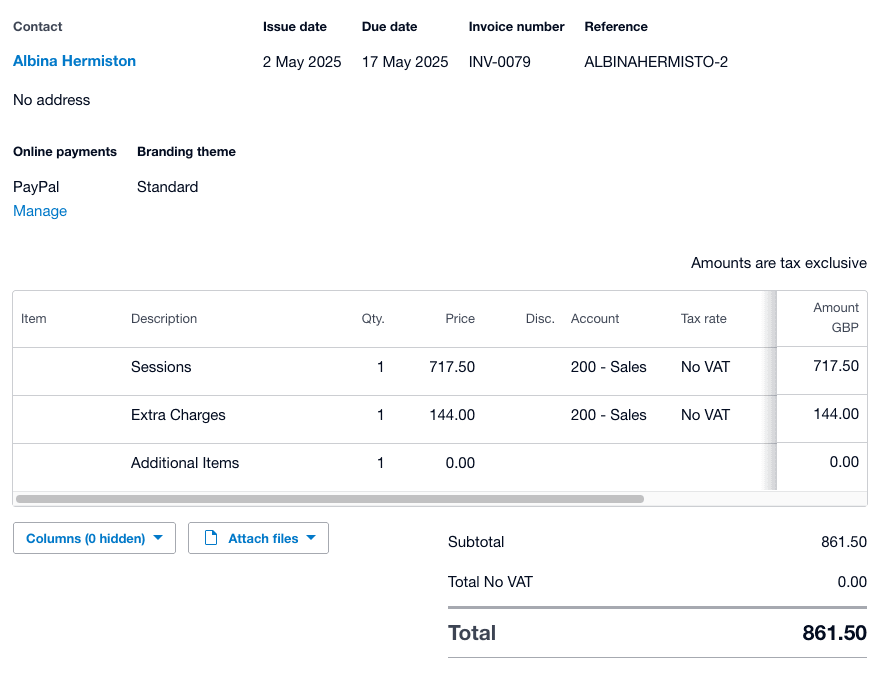Sync with Accounting