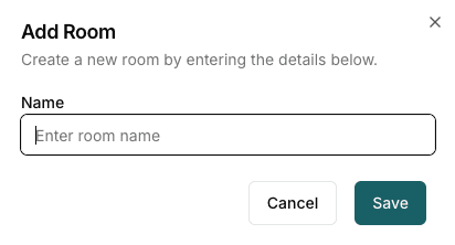 Add Room dialog